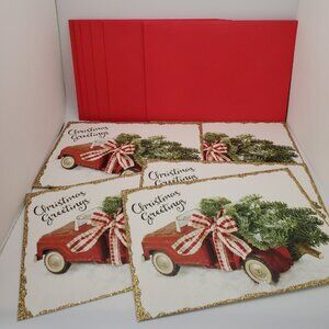 Lot of 8 Paper Magic Group "Christmas Greetings" Holiday Cards and Envelopes